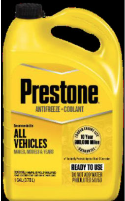 Prestone Products Recalls Antifreeze